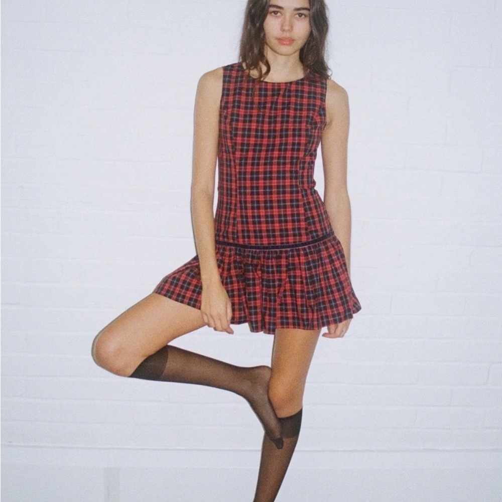 Plaid Red and Black Women's Skirt